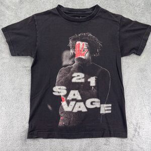 21‎ Savage T-Shirt Men Small Black It's All A Blur Tour 2023 Graphic Print Tee